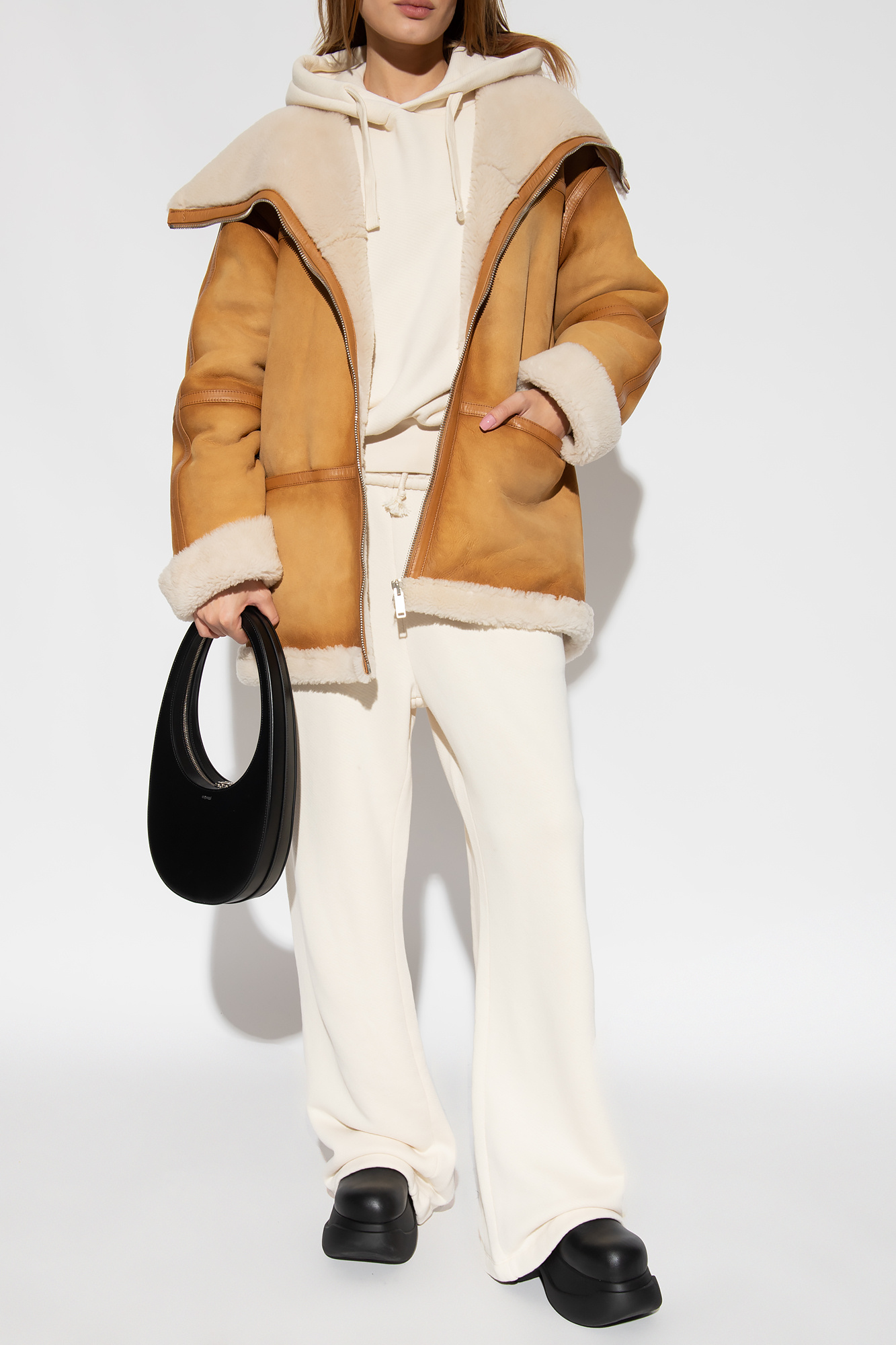 Alexander wang shearling coat hotsell